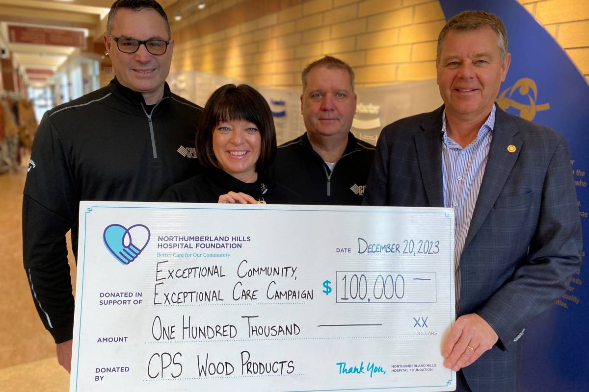 CPS Wood Products Donates $100,000 to Exceptional Community, Exceptional Care Campaign