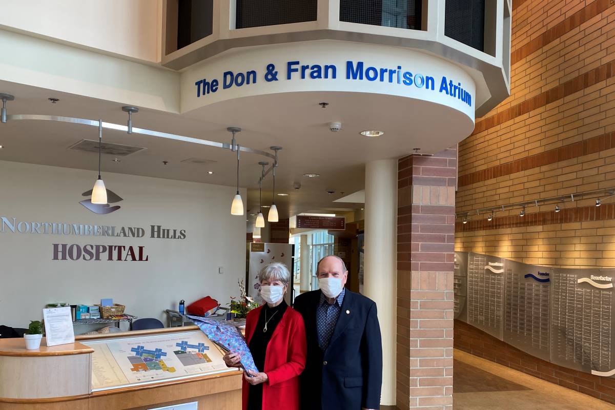 Contributions of Long Time Hospital Champions, Don and Fran Morrison,  Recognized