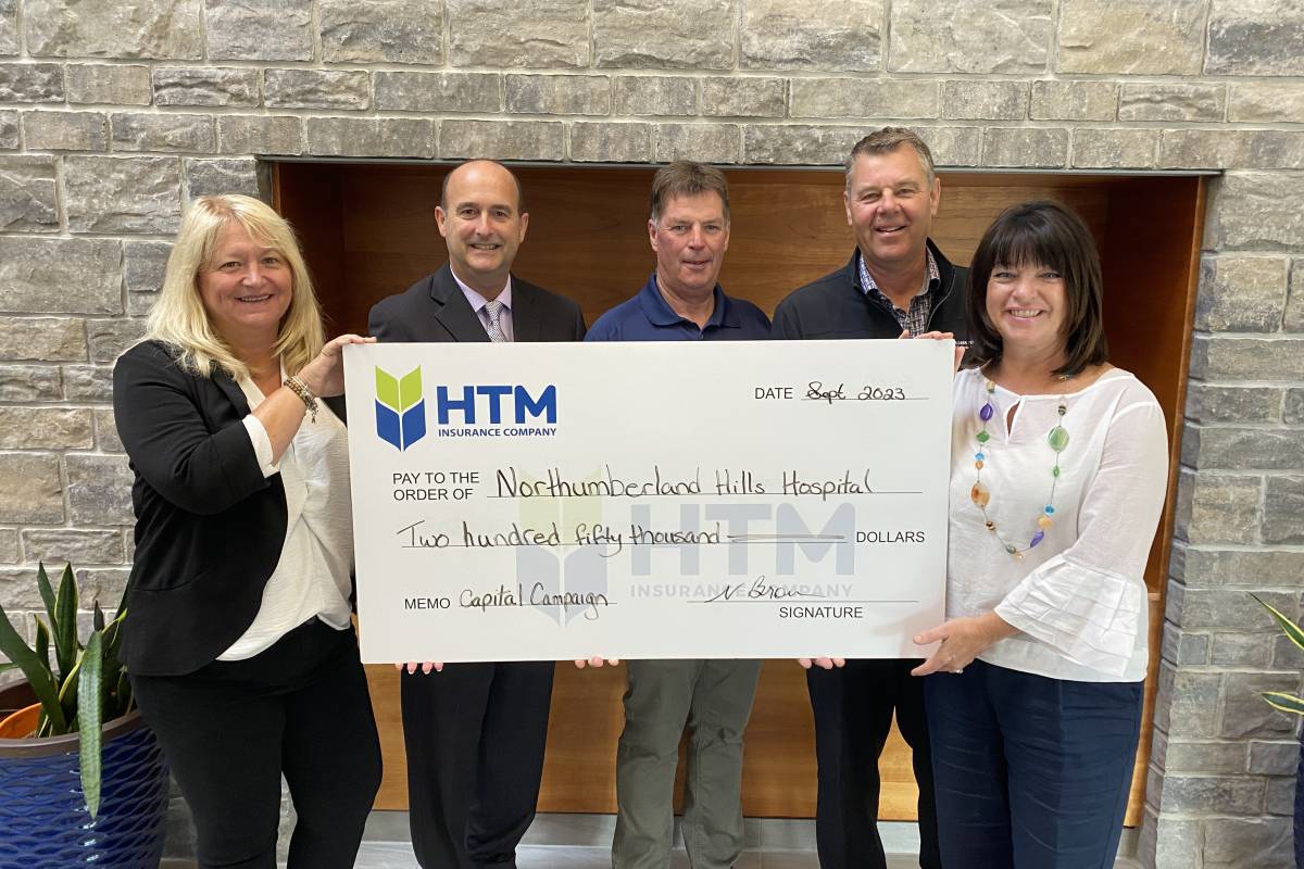 HTM Insurance Company Pledges $250,000 in Support of NHH Foundation